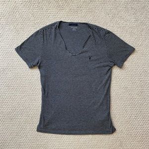 ALLSAINTS Tonic Thorin Scoop striped tee t-shirt